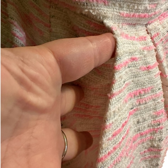 Anthropologie Moulinette Speer’s Pink Tweed Convertible Strapless Dress Size 6 - Picture 7 of 11